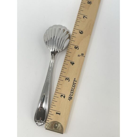 Lenox BEAD Stainless 18/10 Glossy 3 Teaspoons 6.5” Sugar Spoon 6.25” Replacement - Picture 2 of 7